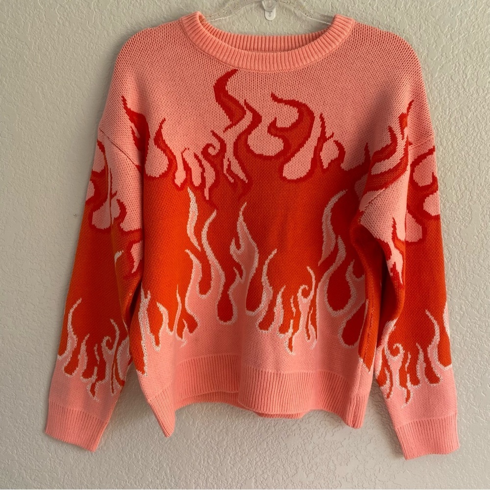Aqua Blues Flame Sweater - Picture 6 of 6